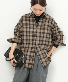 JOURNAL STANDARD relume 《追加予約》CHECKオーバーサイズシャツ ジャーナル スタンダード レリューム トップス シャツ・ブラウス ベージュ ブラウン ブルー【送料無料】