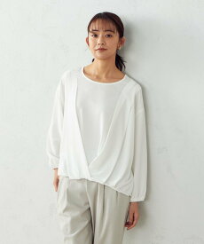 【SALE／46%OFF】COMME CA ISM 【防シワ】シフォン ブラウス コムサイズム トップス シャツ・ブラウス ホワイト ネイビー