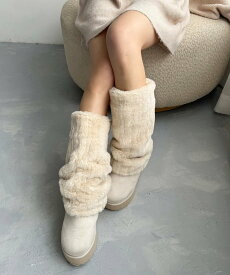 【SALE／10%OFF】one after another NICE CLAUP 【即日発送】2wayフェイクムートンブーツ ワンアフターアナザー ナイスクラップ シューズ・靴 その他のシューズ・靴 ブラウン ホワイト ベージュ【送料無料】