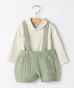 【SALE／40%OFF】SHIPS KIDS SHIPS KIDS:70~80cm /ニット セット ロンパース シップス マタニティウェア・ベビー用品 ロンパース・カバーオール ホワイト【送料無料】