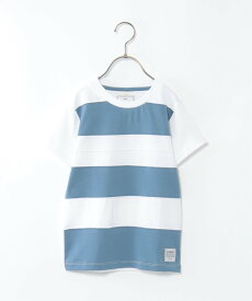 【SALE／40%OFF】ikka 【キッズ】ピンタックボーダーTシャツ(120~160cm) イッカ トップス カットソー・Tシャツ ブラック ブルー