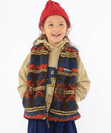 【SALE／30%OFF】SHIPS KIDS 【SHIPS KIDS別注】WILD THINGS:100~140cm / リバーシブル ベスト シップス ジャケット・アウター その他のジャケット・アウター レッド ブラウン ブラック【送料無料】