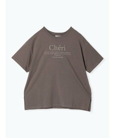 Ludic Park 【接触冷感】Cheri刺繍Tシャツ ルディックパーク トップス カットソー・Tシャツ ホワイト ブラウン ネイビー
