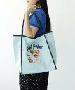 【SALE／20%OFF】Three Four Time Three Four Time/アソート刺繍ナイロントート スリーフォータイム バッグ トートバッグ ブルー ピンク イエロー グレー【送料無料】