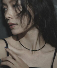 hellam ビーズチョーカー へラム アクセサリー・腕時計 チョーカー ブラック シルバー