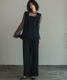 【SALE／5%OFF】GIRL チュールトップス・パンツ セットアップ 結婚式 パンツドレス パーティードレス ガール ワンピース・ドレス ドレス ブラック ブラウン【送料無料】