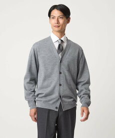【SALE／40%OFF】UNITED ARROWS green label relaxing Super 120's ハイゲージ ニット カーディガン ユナイテッドアローズ グリーンレーベルリラクシング トップス カーディガン グレー ブラック【送料無料】