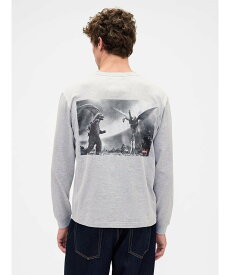 【SALE／35%OFF】GAP (U)ゴジラ グラフィック GAPロゴ Tシャツ ギャップ トップス カットソー・Tシャツ ホワイト グレー ブラック ネイビー【送料無料】