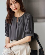 【SALE／10%OFF】ROPE' PICNIC 袖プリーツハーフスリーブブラウス ロペピクニック トップス シャツ・ブラ…