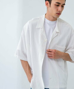 �ySALE�^50%OFF�zURBAN RESEARCH GGG Open Collar Short-Sleeve Shirts �A�[�o�����T�[�` �g�b�v�X �V���c�E�u���E�X �z���C�g�y���������z
