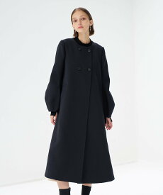 LANVIN en Bleu トリプルクロスコクーンスリーブコート ランバンオンブルー ジャケット・アウター その他のジャケット・アウター ネイビー ベージュ【送料無料】