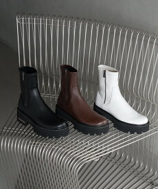 CHARLES & KEITH サイドジップ アンクルブーツ チャールズアンドキース シューズ・靴 ブーツ ブラック ブラウン ホワイト【送料無料】