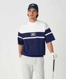 【SALE／50%OFF】UNITED ARROWS GOLF メンズ プレーティング モックネック ユナイテッドアローズ スポーツ・アウトドア用品 ゴルフグッズ ネイビー ブラック【送料無料】