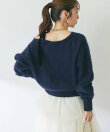 【最強愛されニット】へアリーウールカシミヤ混ワンショルリボンニット