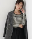 <a/mie>ロゴ刺繍リブニット