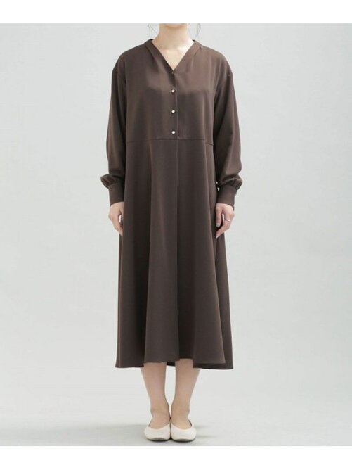 Nano Universe Web限定 Vネックフレアとろみワンピース 長袖 Rakuten Fashion 楽天ファッション 旧楽天ブランドアベニュー Ck9768