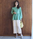 【洗える】スポンディッシュペプラム ニット