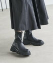 LE TALON 《追加予約》6cmボリュームソールフィットショートブーツ ルタロン シューズ・靴 ブーツ ブラック イエロー【送料無料】