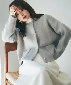 La boutique BonBon 【名品アップデート・着回し力最強】ハイクオリティウール接結ジャケットカーディガン ラブティックボンボン トップス カーディガン ピンク ネイビー ベージュ ブラック【送料無料】