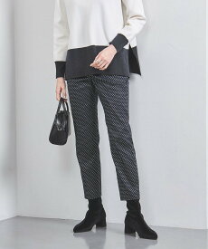 【SALE／80%OFF】UNITED ARROWS ドット ラメ ジャガード スリム パンツ ユナイテッドアローズ アウトレット パンツ その他のパンツ ホワイト ネイビー ピンク【送料無料】