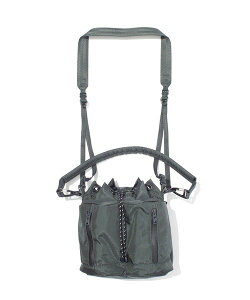 GSC GOODS & SHOES SELECT F/CE./�G�t�V�[�C�[ 420 re/cor TACTICAL 2WAY DRAWSTRING 4L �S�[�X���[�L�����o�� �o�b�O �V�����_�[�o�b�O �O���[ �u���b�N�y���������z
