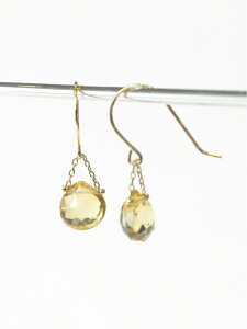 anq. anq./(W)【anq.】K18/K10・天然石マロンピアス【誕生石】 クークロワッサン アクセサリー ピアス【送料無料】