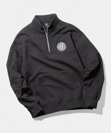 HUF REGIONAL HALF ZIP FLEECE ハフ トップス スウェット・トレーナー グレー ブラック グリーン【送料無料】