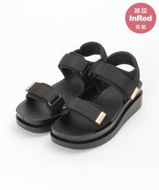 【SALE／35%OFF】ikka 【雑誌InRed6月号掲載】ベルクロスポーティーサンダル イッカ シューズ・靴 その他のシューズ・靴 ブラック ブラウン