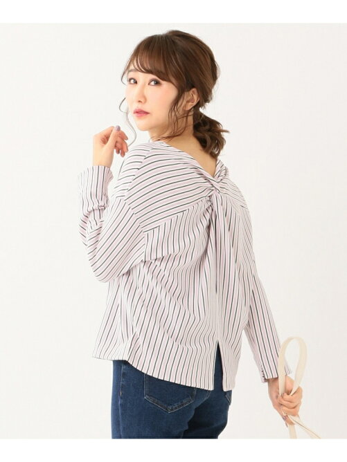 Any Sis バックシャンリップルストライプ プルオーバー Rakuten