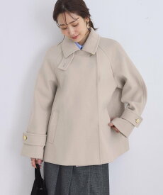 ROPE' PICNIC ジャージーメルトンシリーズ 金ボタンミドル丈コート/リンクコーデ ロペピクニック ジャケット・アウター その他のジャケット・アウター ネイビー ベージュ ブラウン【送料無料】