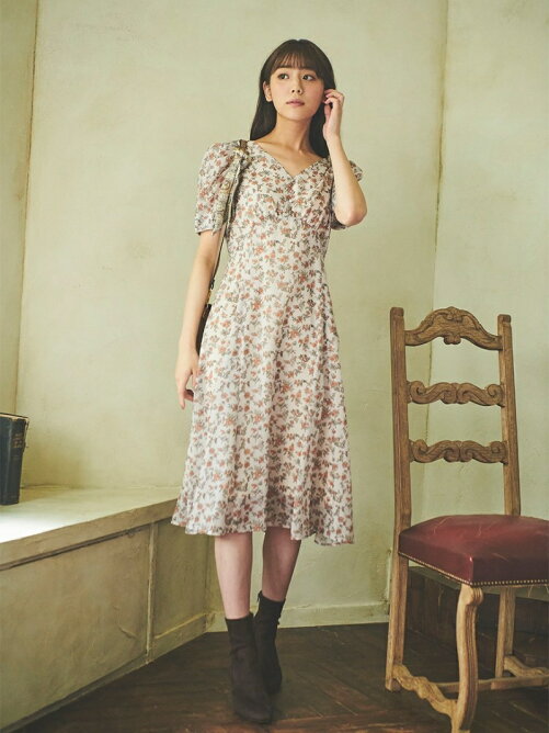 31 Sons De Mode 花柄バックシャーリングワンピース Rakuten Fashion 楽天ファッション 旧楽天ブランドアベニュー Bg4770