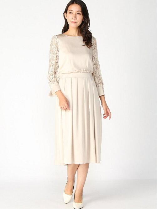 Anayi ハンマーサテンソデレースワンピース Rakuten Fashion 楽天ファッション 旧楽天ブランドアベニュー Bk4770
