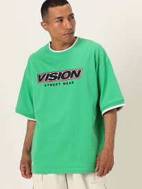 【SALE／70%OFF】ns.b 【VISION STREET WEAR(ヴィジョンストリートウェア)】/リブラインシシュウTシャツ ニコル トップス カットソー・Tシャツ ブルー ホワイト グリーン ブラック