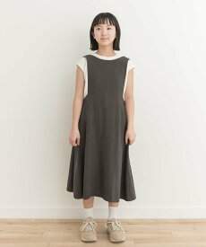 【SALE／10%OFF】URBAN RESEARCH DOORS 『WEB/一部店舗限定』『親子リンク』リネンレーヨンジャンパースカート(KIDS) アーバンリサーチドアーズ ワンピース・ドレス ワンピース ブラック【送料無料】