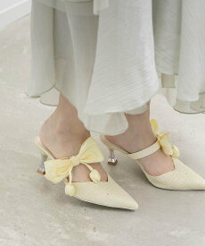 【SALE／30%OFF】RANDA 【Tulip Collection】2WAY チューリップリボンミュールパンプス ランダ シューズ・靴 ミュール イエロー ホワイト ピンク【送料無料】
