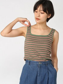 【SALE／47%OFF】LOWRYS FARM マルチBDスクエアタンク ローリーズファーム トップス ノースリーブ・タンクトップ グリーン ブラウン ベージュ