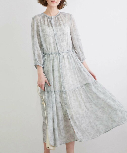 Rope Picnic 線画タッチ花柄プリントワンピース Rakuten Fashion 楽天ファッション 旧楽天ブランドアベニュー Cm0771