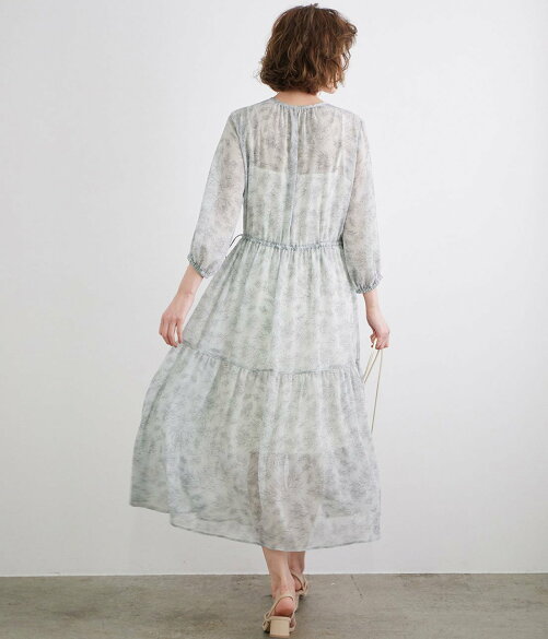 Rope Picnic 線画タッチ花柄プリントワンピース Rakuten Fashion 楽天ファッション 旧楽天ブランドアベニュー Cm0771