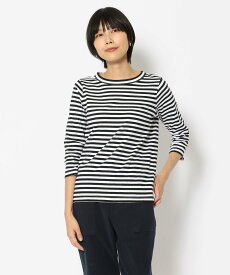 BEAVER FANEUIL/ファヌル BOAT NECK BORDER LS TEE ビーバー トップス その他のトップス ブラック ブルー【送料無料】