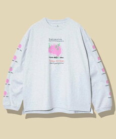 go slow caravan メランジェ G/D I HAVE NOU IDEA. ロングスリーブ BIG TEE (MENS) ゴースローキャラバン トップス カットソー・Tシャツ ピンク グレー ブラック【送料無料】