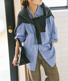 Spick & Span 《追加》50コットンオーバーシャツ スピックアンドスパン トップス シャツ・ブラウス ブルー ブラウン ホワイト【送料無料】