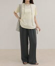 【低身長サイズ34有り】ドライポリイージーセミワイドパンツ