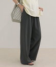 【低身長サイズ34有り】ドライポリイージーセミワイドパンツ