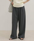 【低身長サイズ34有り】ドライポリイージーセミワイドパンツ