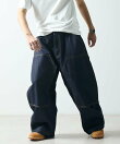 ワイドカーブシルエット フラッグロゴ ダブルニー ペインターパンツ