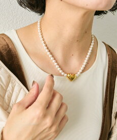 【SALE／30%OFF】ear PAPILLONNER ハートマグネットパールネックレス イア パピヨネ アクセサリー・腕時計 ネックレス ブラック ホワイト【送料無料】