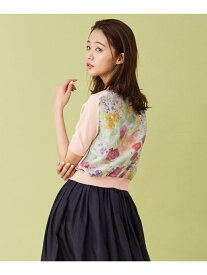 【SALE／50%OFF】組曲 【Rythme KUMIKYOKU】Back Peony TEE ニット クミキョク トップス ニット ピンク グリーン【送料無料】