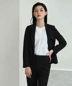 【SALE／81%OFF】INDIVI 【洗える】テーラードジャケット インディヴィ ジャケット・アウター テーラードジャケット・ブレザー グレー ブラック【送料無料】