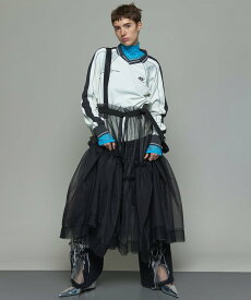 MAISON SPECIAL Suspender Tulle Skirt メゾンスペシャル スカート ロング・マキシスカート ブラック ベージュ【送料無料】
