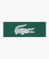 LACOSTE ワニロゴジャカードスポーツタオル ラコステ インテリア・生活雑貨 タオル ホワイト グリーン